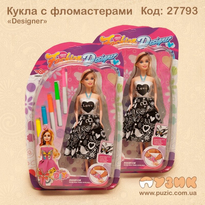 Кукла с фломастерами