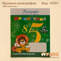 Прописи калиграфия "Математика"