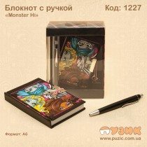 Блокнот "Monster Hi" на замочке с ручкой