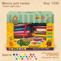 Масса для лепки «Super light clay» 24цвета