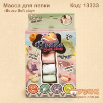 Масса для лепки «Beeze Sоft clay» 6 пастельных цветов