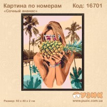 Картины по номерам "Сочный ананас"