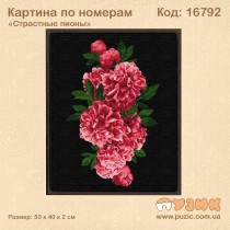 Картина по номерам "Страстные пионы"