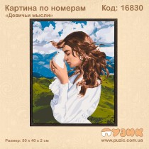 Картина по номерам "Девичьи мысли" 50х40 см