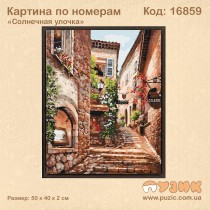 Картина по номерам "Солнечная улочка" 50х40 см