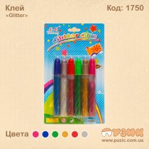 Клей "Glitter" 6 кольорів