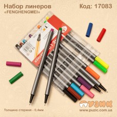 Набор цверных линеров «FENGHENGMEI» 0,4мм/12 цветов