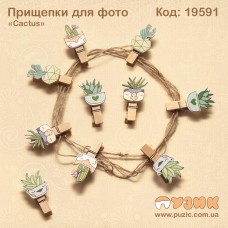 Прищіпки для фотографій "Кактус"