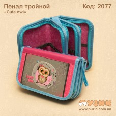 Пенал потрійний Сова