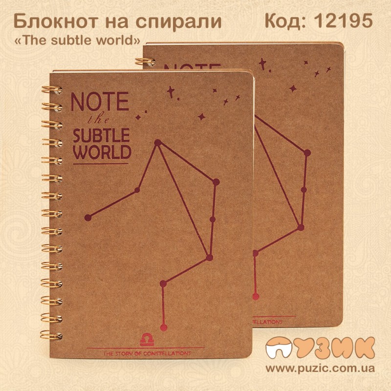 Блокнот «The subtle world» на спирали