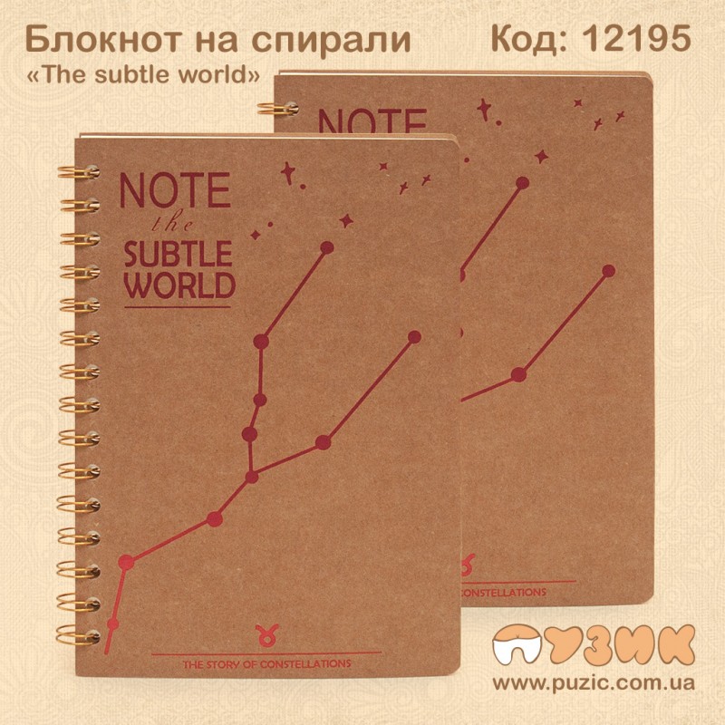 Блокнот «The subtle world» на спирали