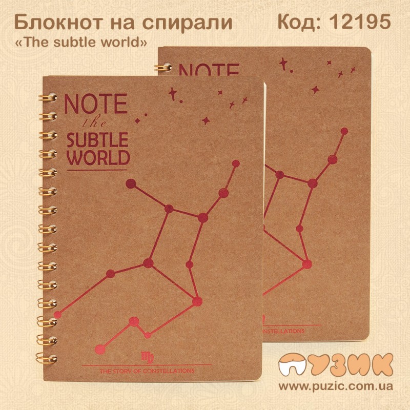 Блокнот «The subtle world» на спирали