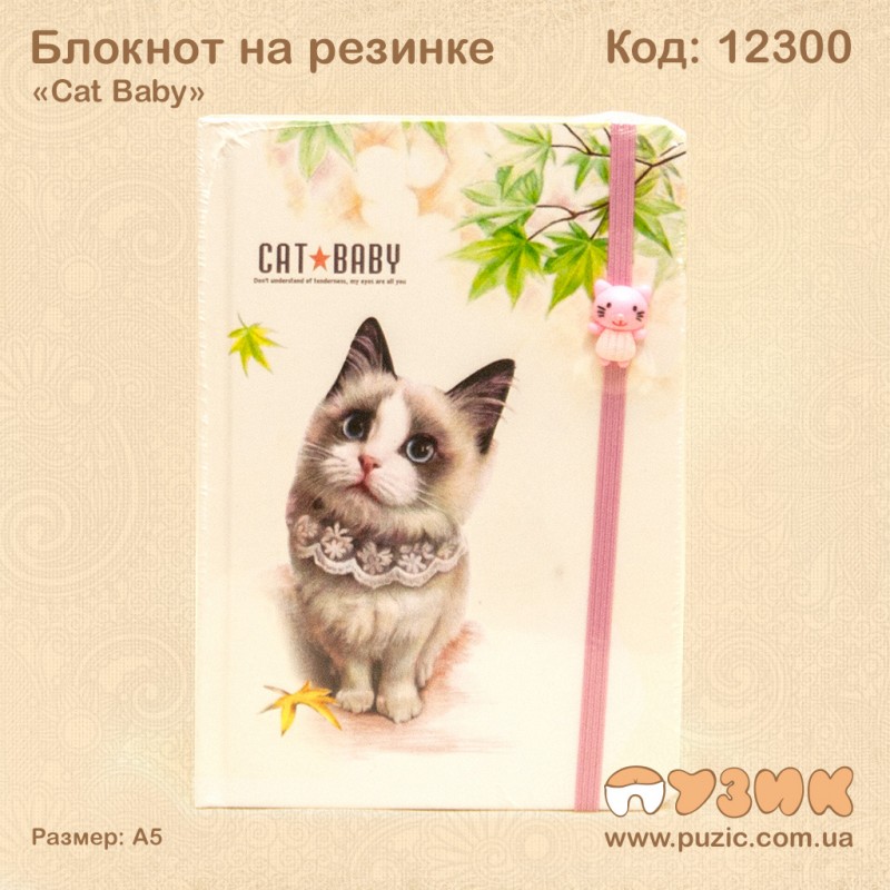 Блокнот на резинке «Cat Baby»