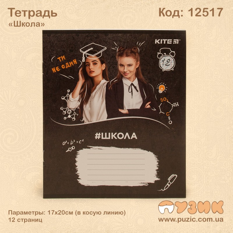 Зошит учнівська "Школа" 12стор./кл