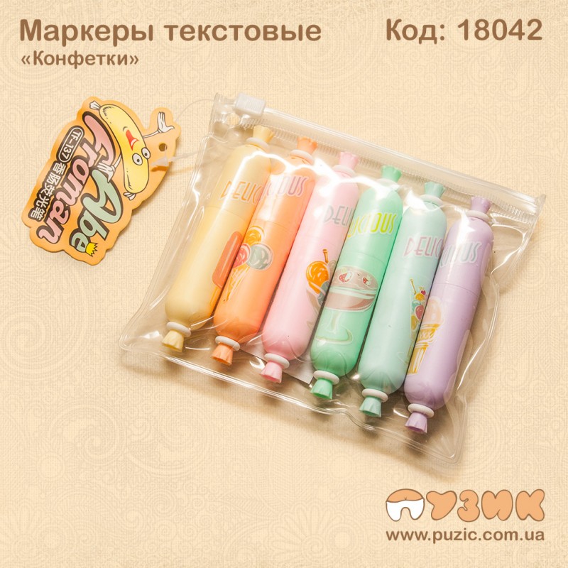 Маркеры текстовые "Конфеты" пастельные