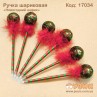 Ручка кулькова "Новорічна кулька" з пухом