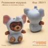 Резиновая игрушка "Мишка в костюме слоника"